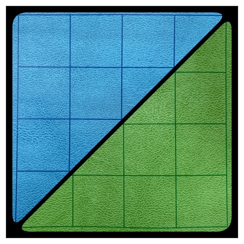 Chessex Battlemat 1" Reversible Blue-Green Squares