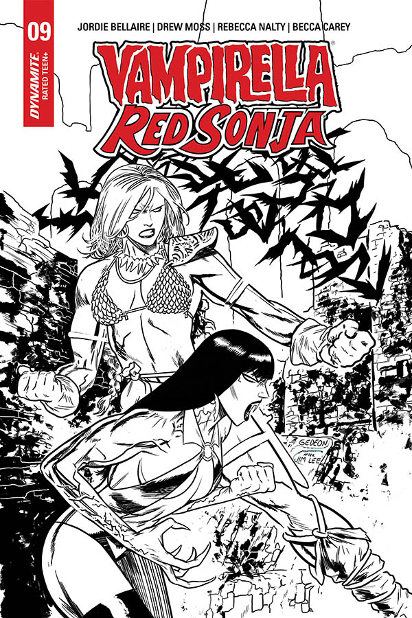 Vampirella Red Sonja #9 15 Copy Gedeon Black & White Homage Incentive