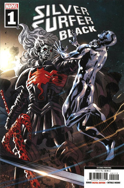 Silver Surfer: Black #1 [Second Printing - Mike Deodato Spoiler Cover] - Fn/Vf, Scuffs