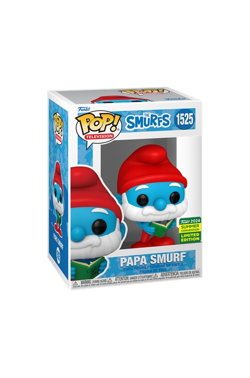 Pop Television The Smurfs Papa Smurf With Magic Book 2024 Summer Convention Limited Edition Vinyl Fi