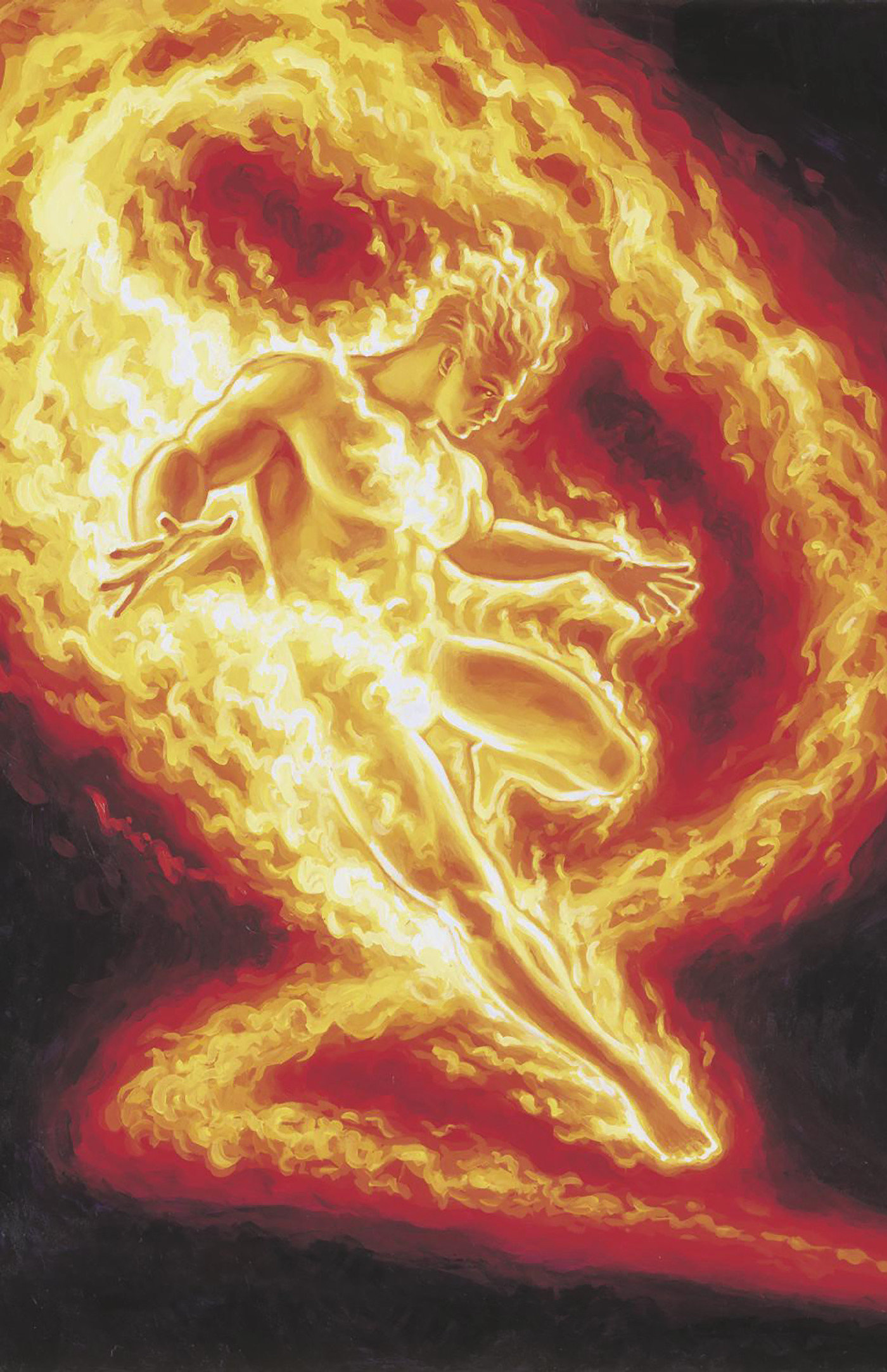 Fantastic Four #18 Greg and Tim Hildebrandt Human Torch Marvel Masterpieces III Virgin Variant 1 for 50 Incentive