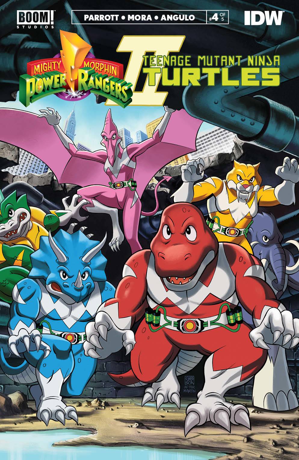Mighty Morphin Power Rangers Teenage Mutant Ninja Turtles II #4 Cover C Mighty Morphin Power Rangers Variant Gibson (Of 5)