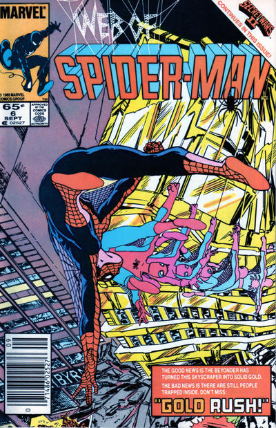 Web of Spider-Man #6 [Newsstand](1985)-Very Fine (7.5 – 9)