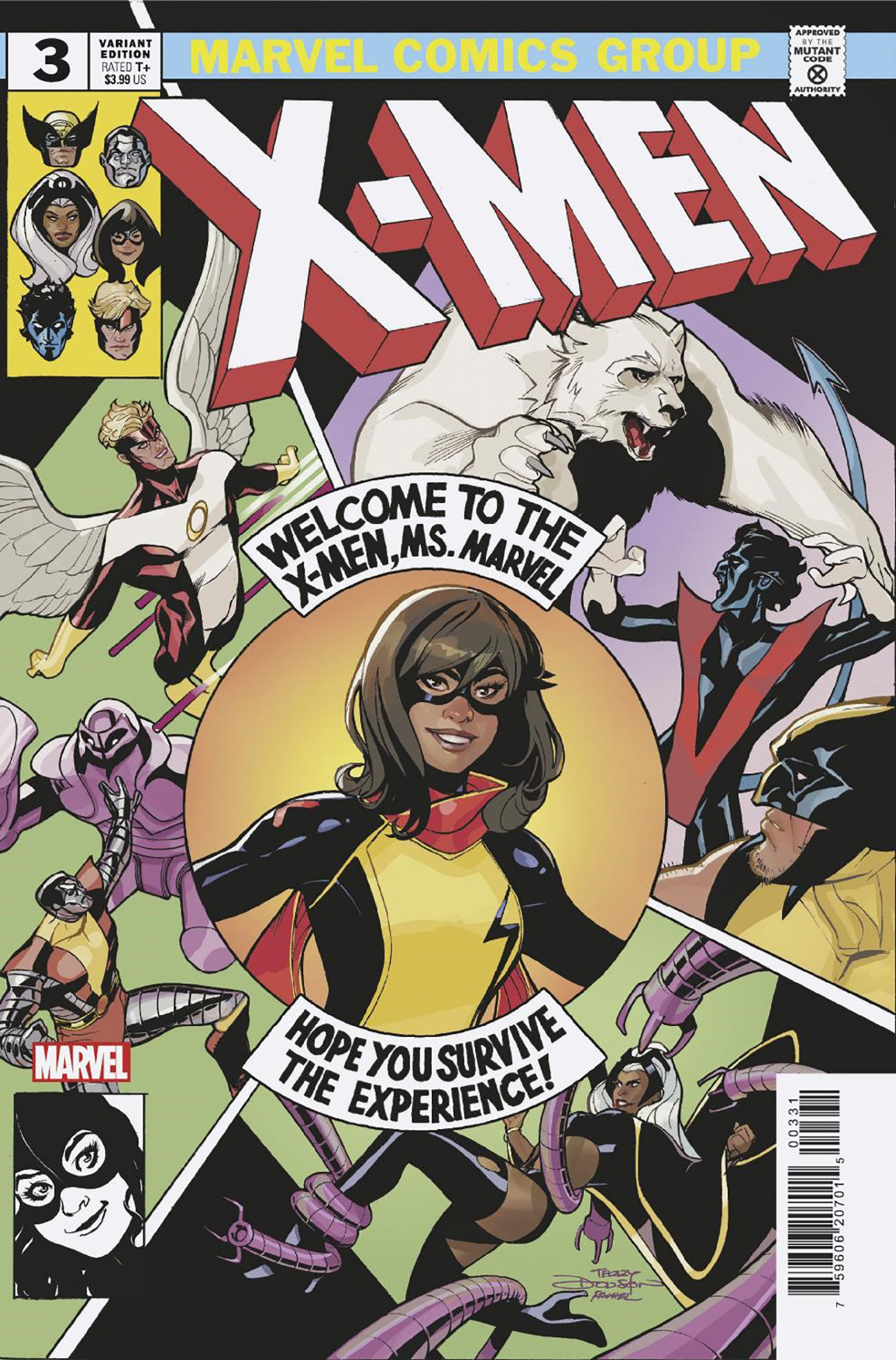 Ms. Marvel The New Mutant #3 Terry Dodson Team Homage Variant