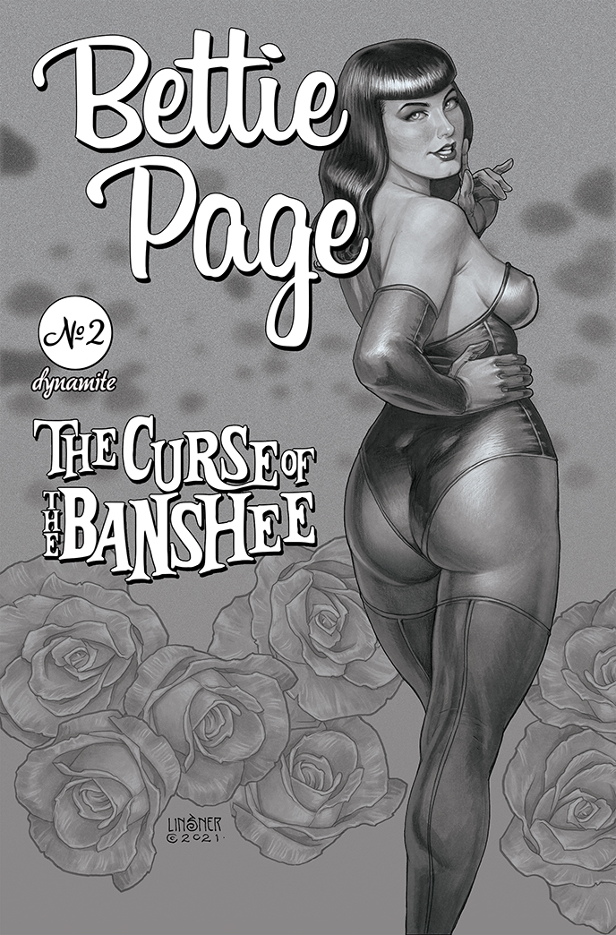 Bettie Page & Curse of the Banshee #2 Cover L 1 for 50 Incentive Linsner Black & White