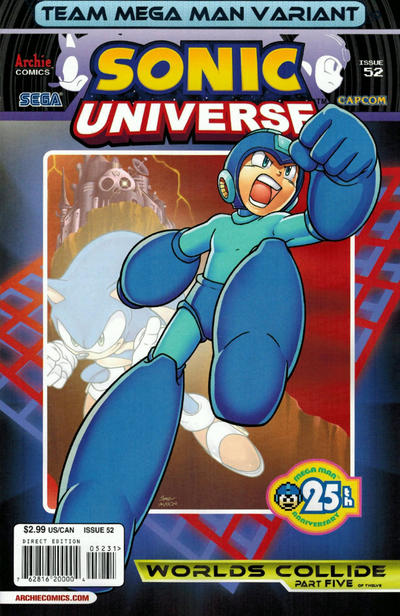 Sonic Universe #52 [Team Mega Man Variant By Patrick Spaziante] - Vf+ 8.5