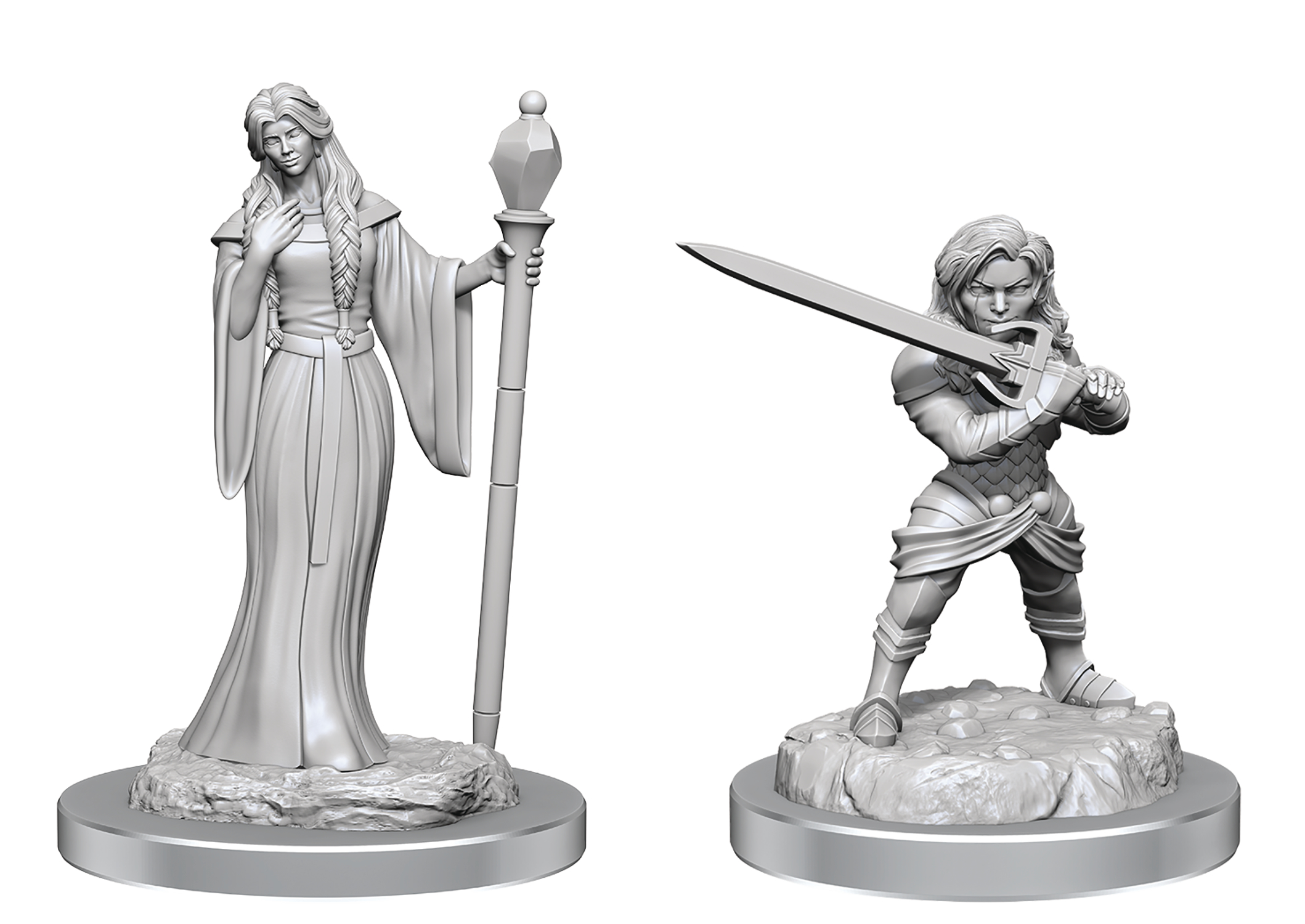 Critical Role Upm Mini Human Wizard Female & Halfling Holy with