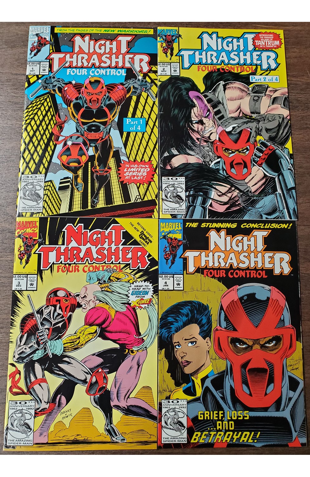 Night Thrasher Four Control #1-4 (Marvel 1992) Set