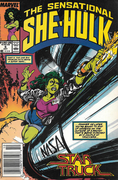 The Sensational She-Hulk #6 [Newsstand] - Fn/Vf