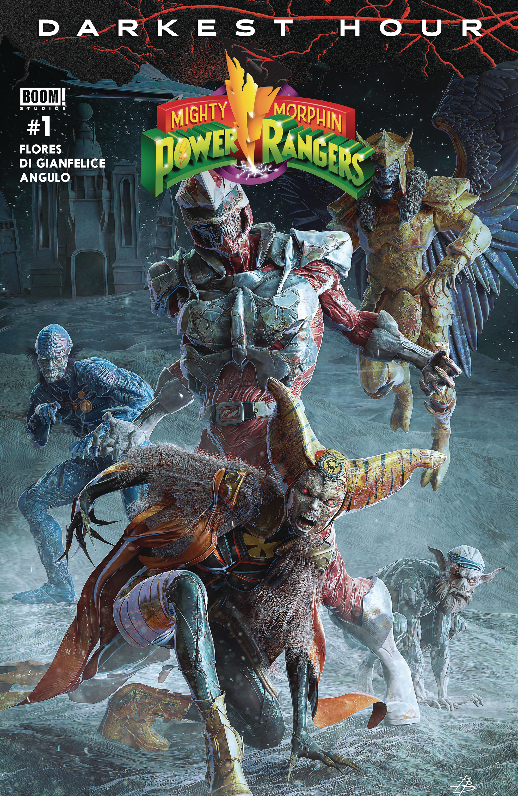 Mighty Morphin Power Rangers Darkest Hour #1 Cover C Dark Grid Barends