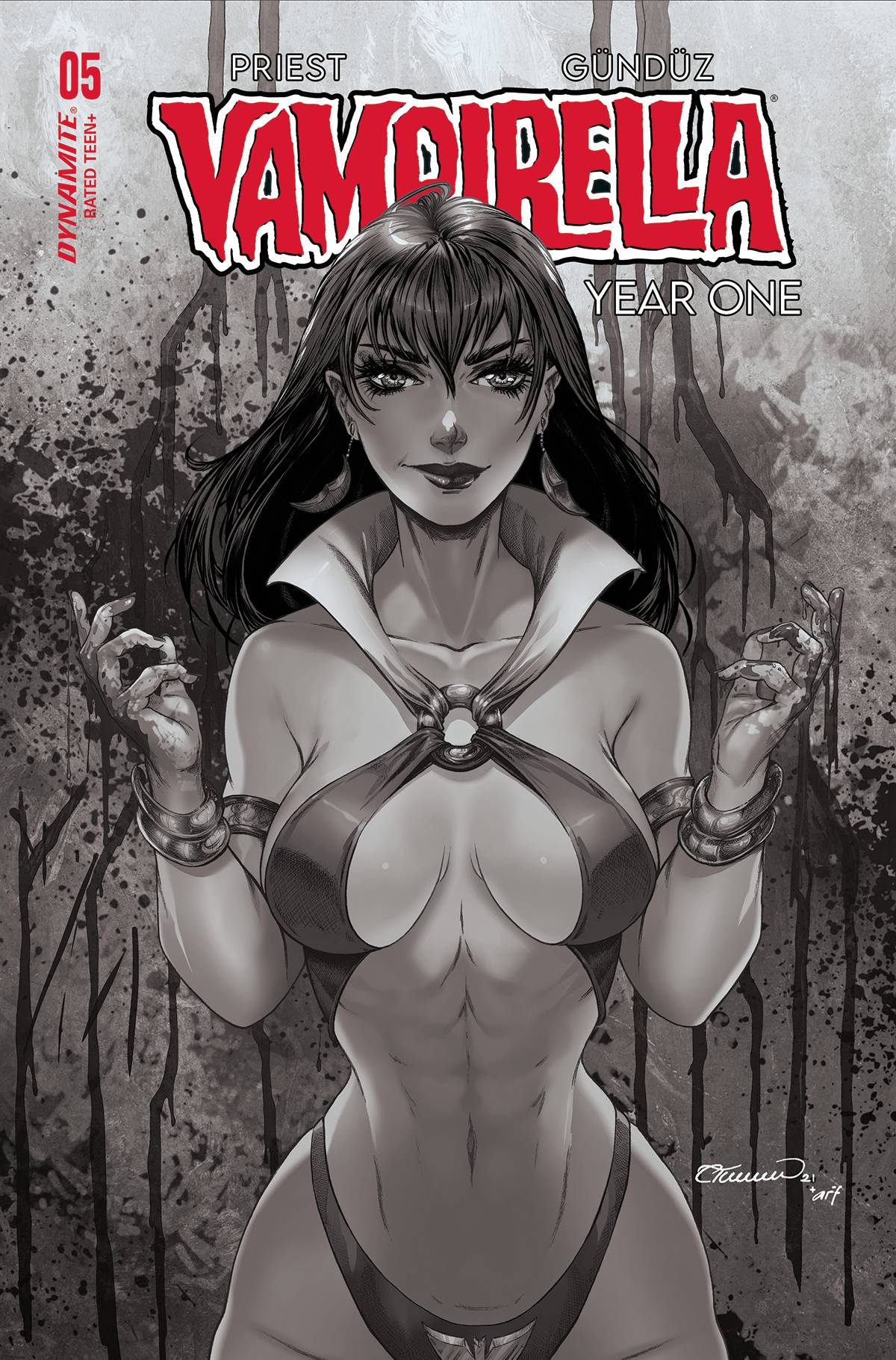 Vampirella Year One #5 Cover U 7 Copy Last Call Incentive Turner Black & White