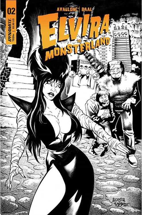 Elvira In Monsterland #2 Cover K 7 Copy Last Call Incentive Acosta Black & White