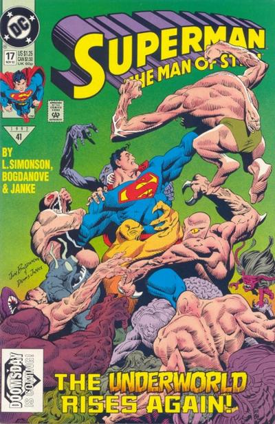 Superman: The Man of Steel #17 [Direct]-Fine (5.5 – 7) 1st Cameo Appearance of Doomsday.