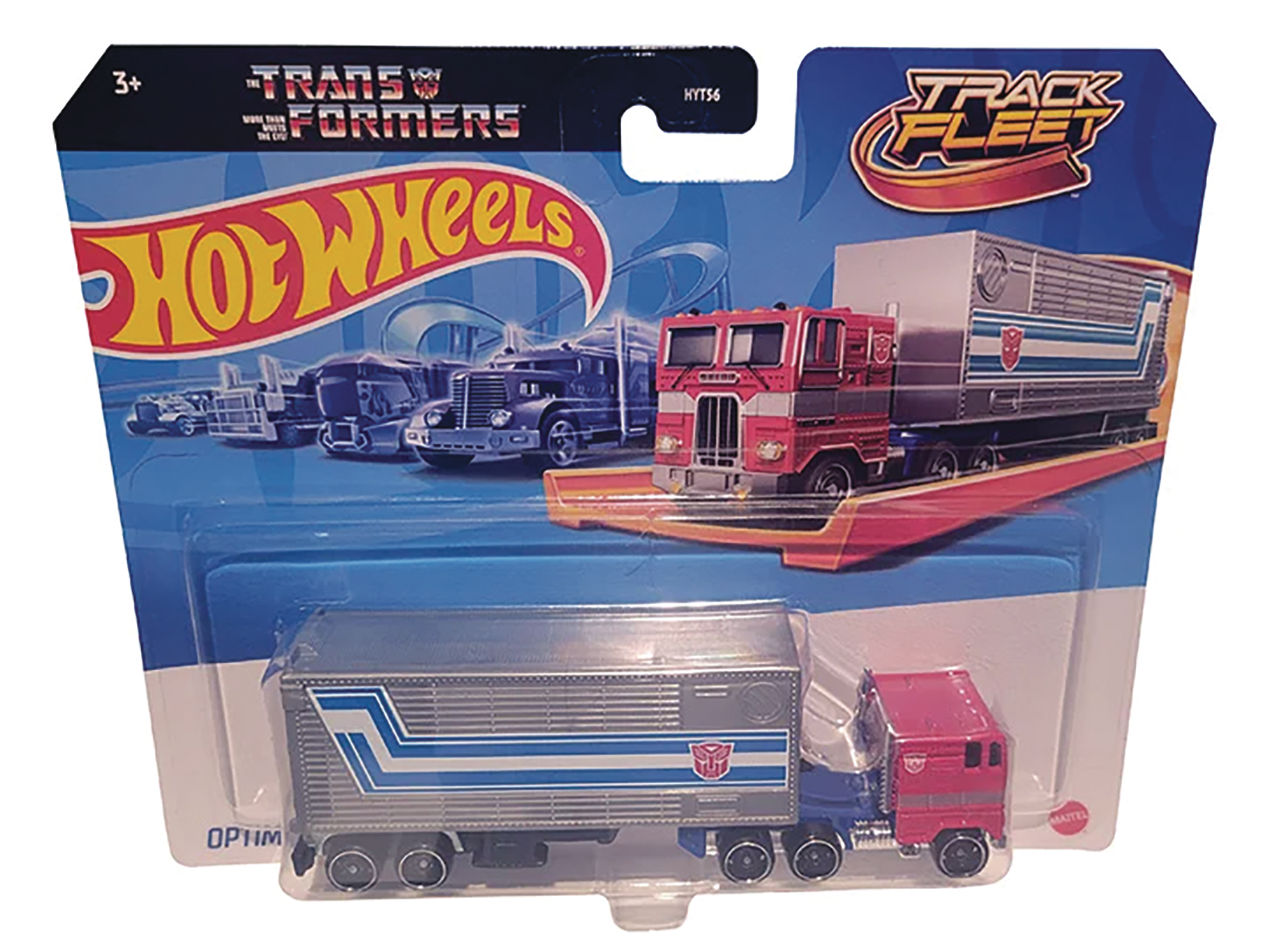 Transformers Hot Wheels Track Fleet Optimus Prime 1/64 Die-Cast