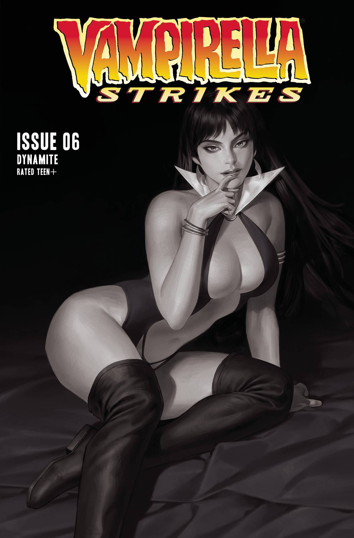 Vampirella Strikes #6 Cover Q 1 for 10 Last Call Incentive Yoon Black & White