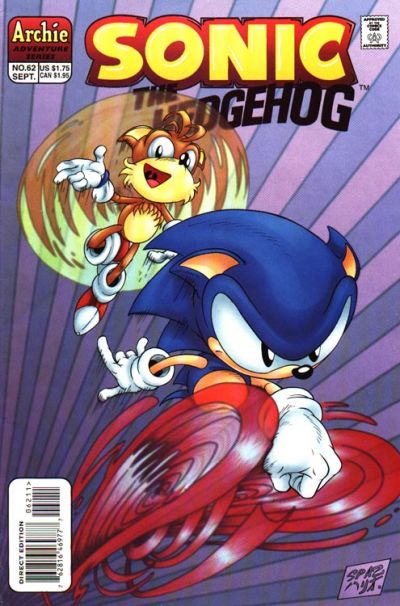 Sonic The Hedgehog #62 - Vg+, Scuffs