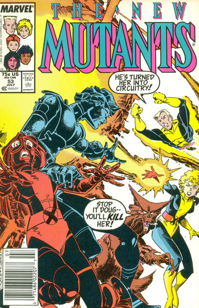 The New Mutants #53 [Newsstand]-Fine (5.5 – 7)