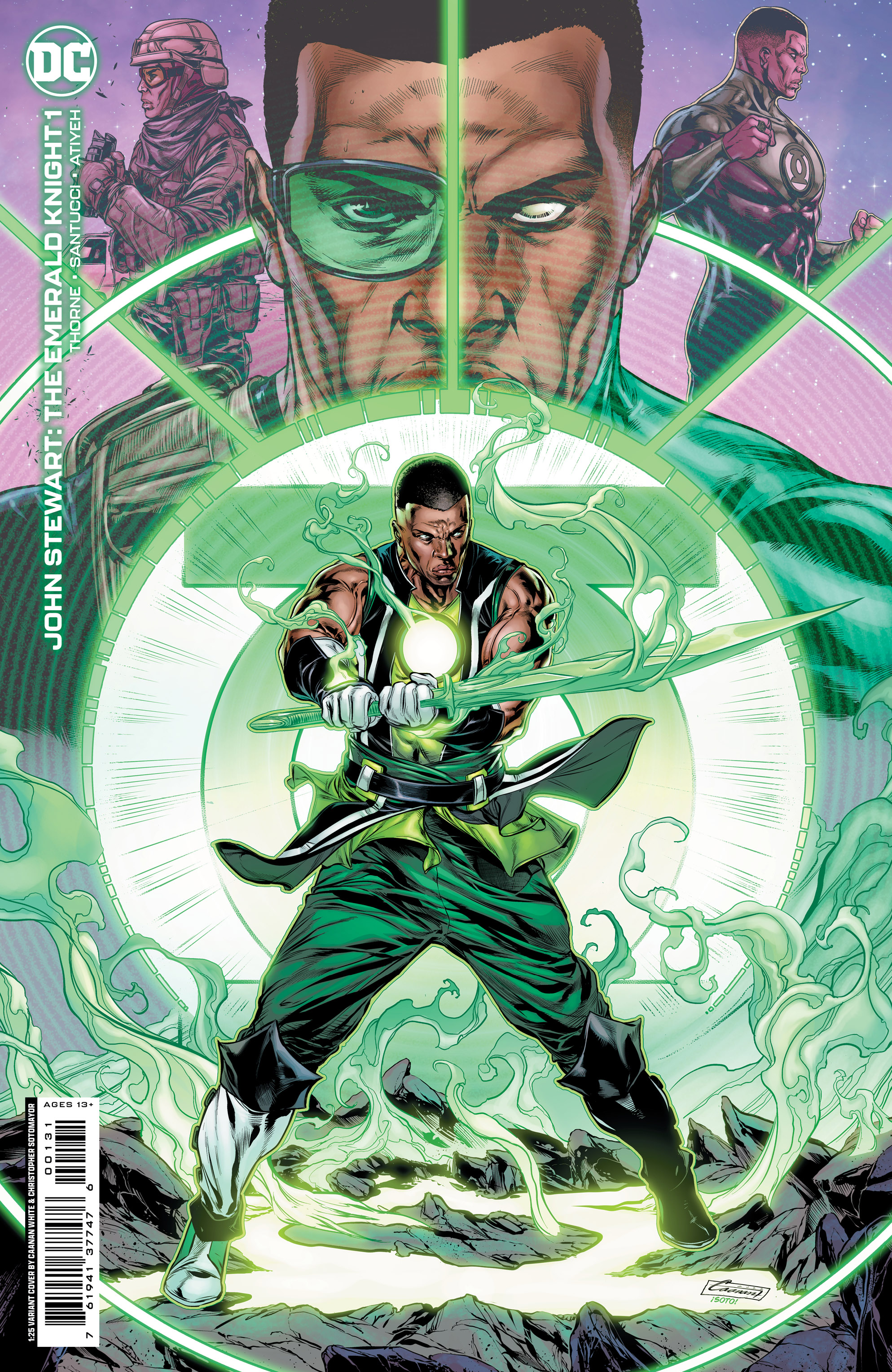 John Stewart The Emerald Knight #1 (One Shot) Cover C 1 for 25 Incentive Caanan White Card Stock Variant