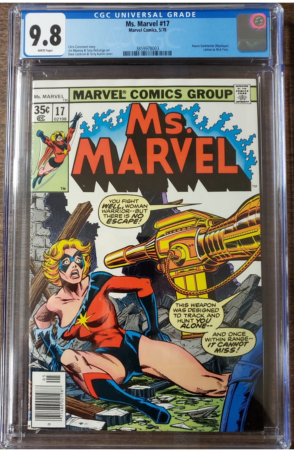 Ms Marvel #17 (Marvel 1978) Cgc 9.8 1st Cameo Mystique