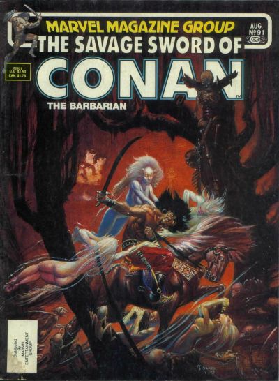 The Savage Sword of Conan #91-Very Good