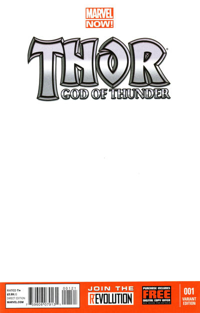 Thor God of Thunder #1 Blank Variant Now