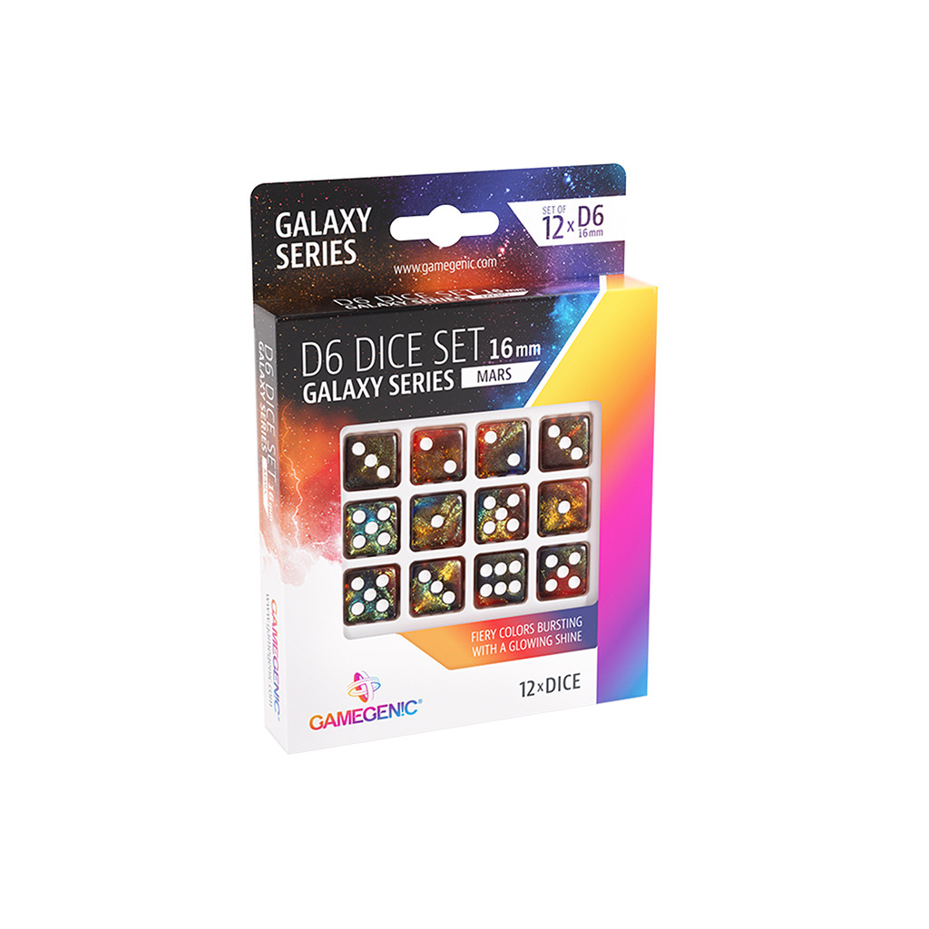 Galaxy Series - Moon - D6 Dice Set 16 mm