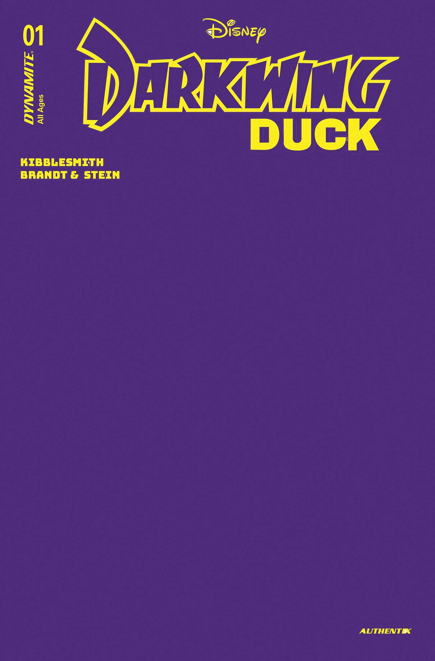 Darkwing Duck #1 Cover V Bonus Purple Blank Authentix