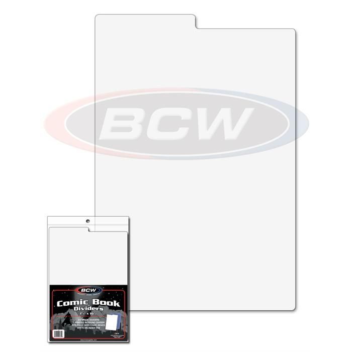 Bcw Comic Book Dividers - White 7 1/4" X 10 3/4" (Pack of 25)