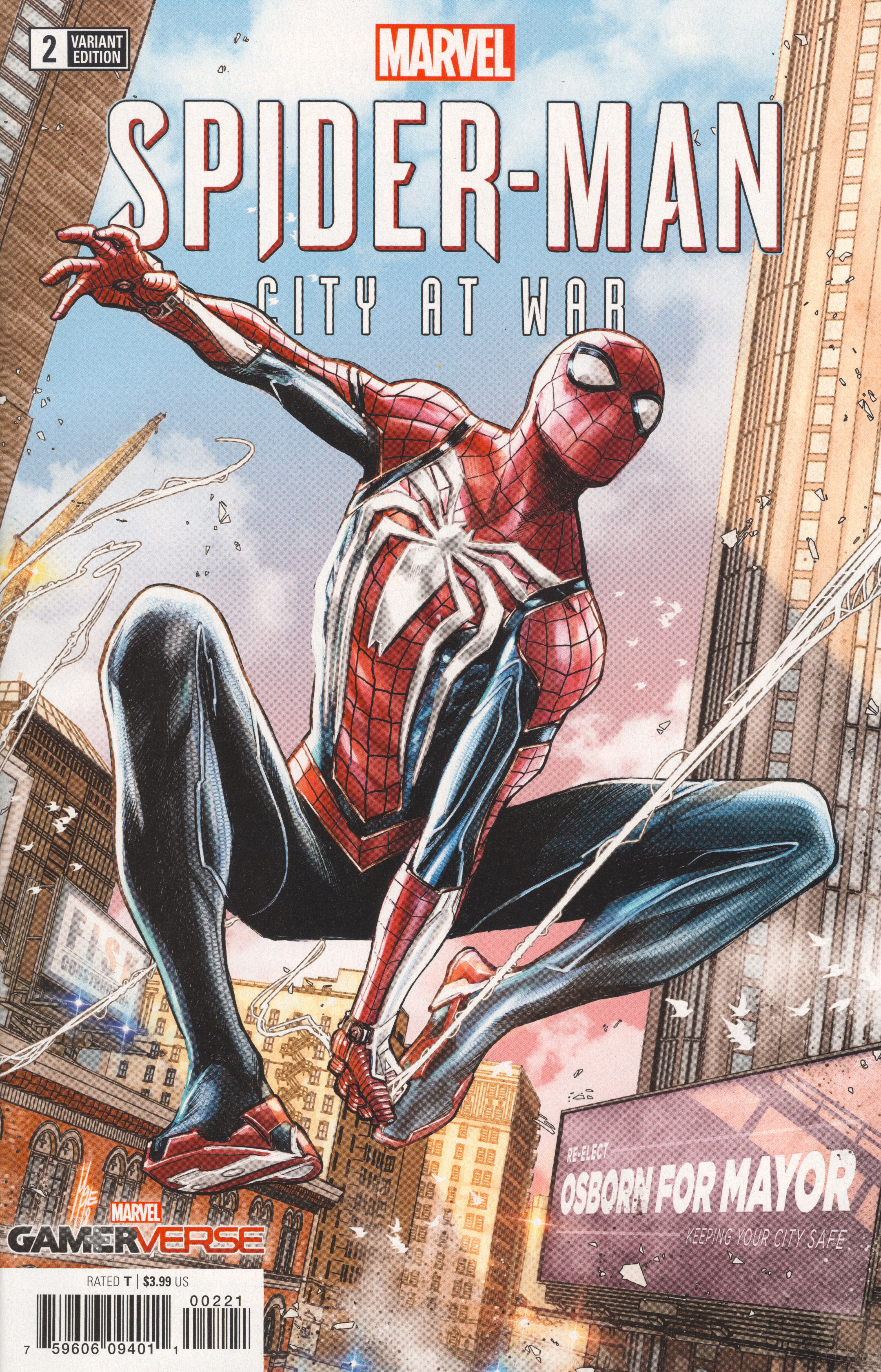 Marvels Spider-Man City At War #2 1 for 25 Checchetto Variant