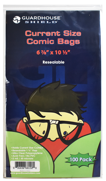 Guardhouse Shield Resealable Bag for Current Comic Books (100 count)