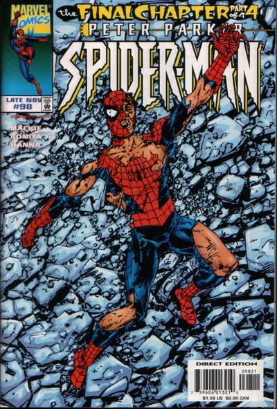 Spider-Man #98 [Direct Edition - 50/50 - Blue Outer Cover]-Fine (5.5 – 7) Final Issue
