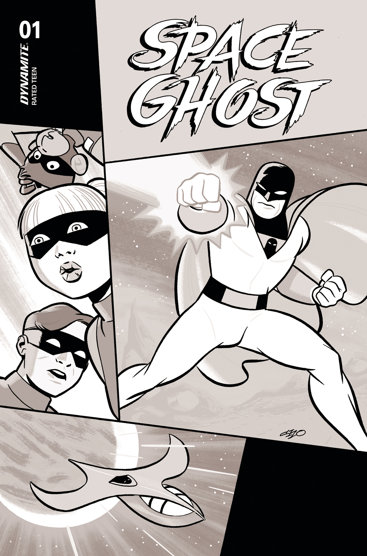 Space Ghost #1 Cover N 20 Copy Incentive Cho Line Art
