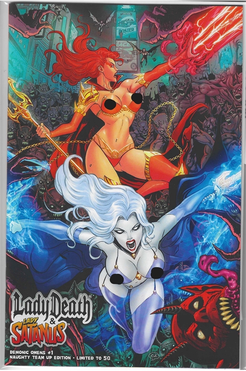 Lady Death Demonic Omens #1 Naughty Team Up Lady Satanus Edition Limited To 50