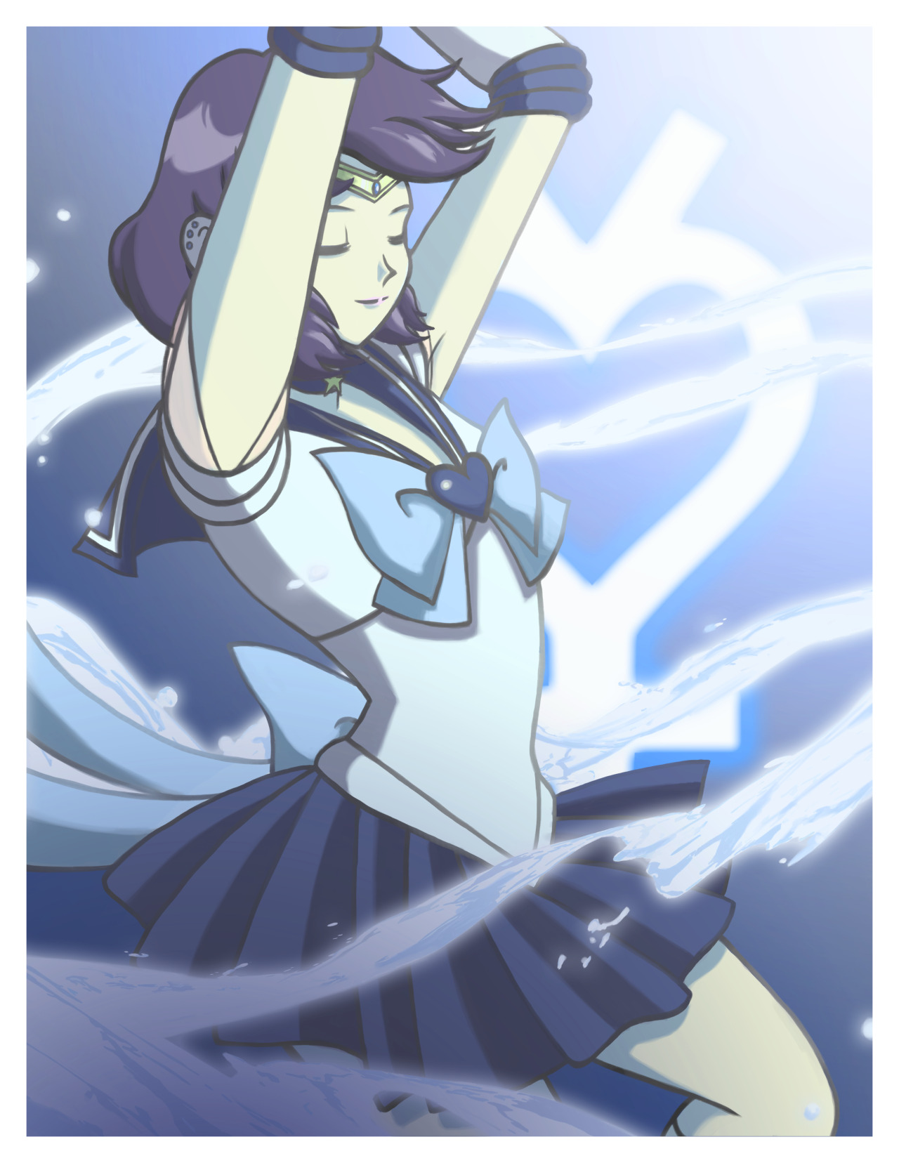 Leann Hill Art - Sailor Mercury (Large)