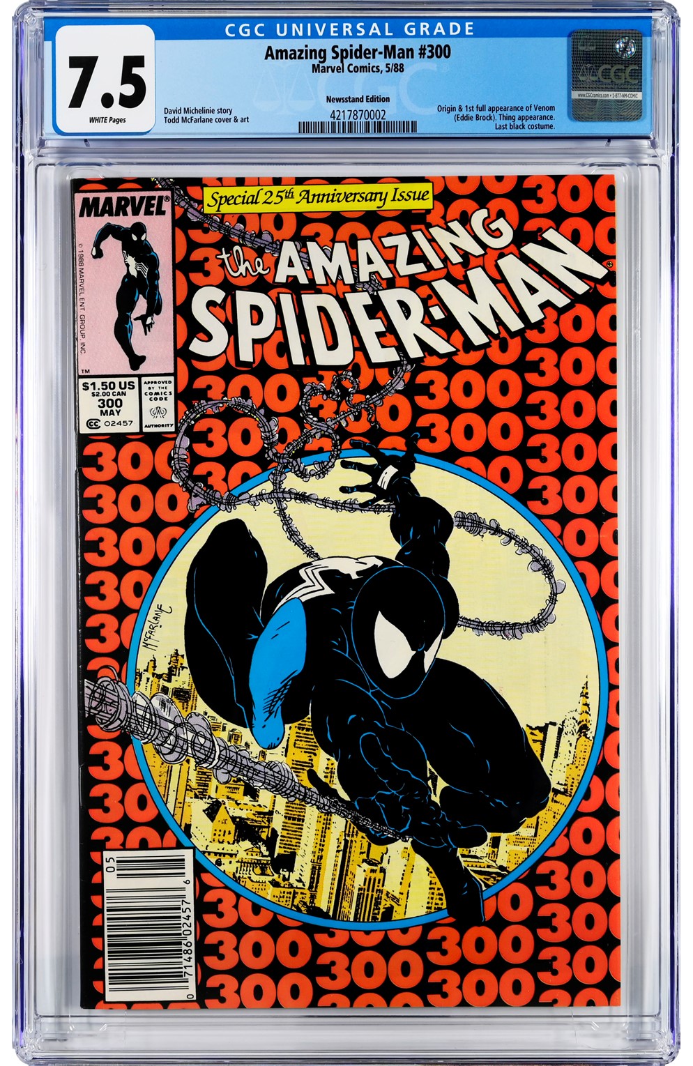 Amazing Spider-Man #300 Cgc 7.5 Newsstand Edition