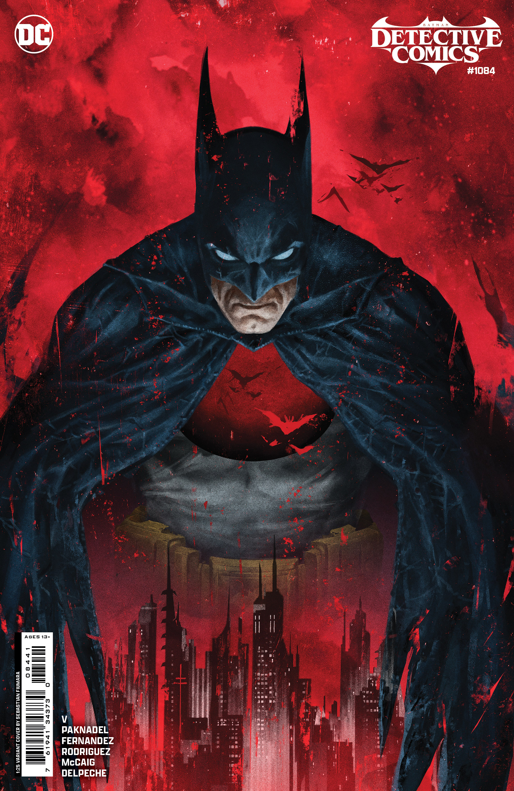 Detective Comics #1084 Cover F 1 for 25 Incentive Sebastian Fiumara Card Stock Variant