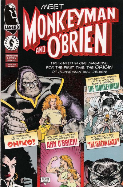 Monkeyman And O'brien Special #0 (1996)- Vf/Nm 9.0