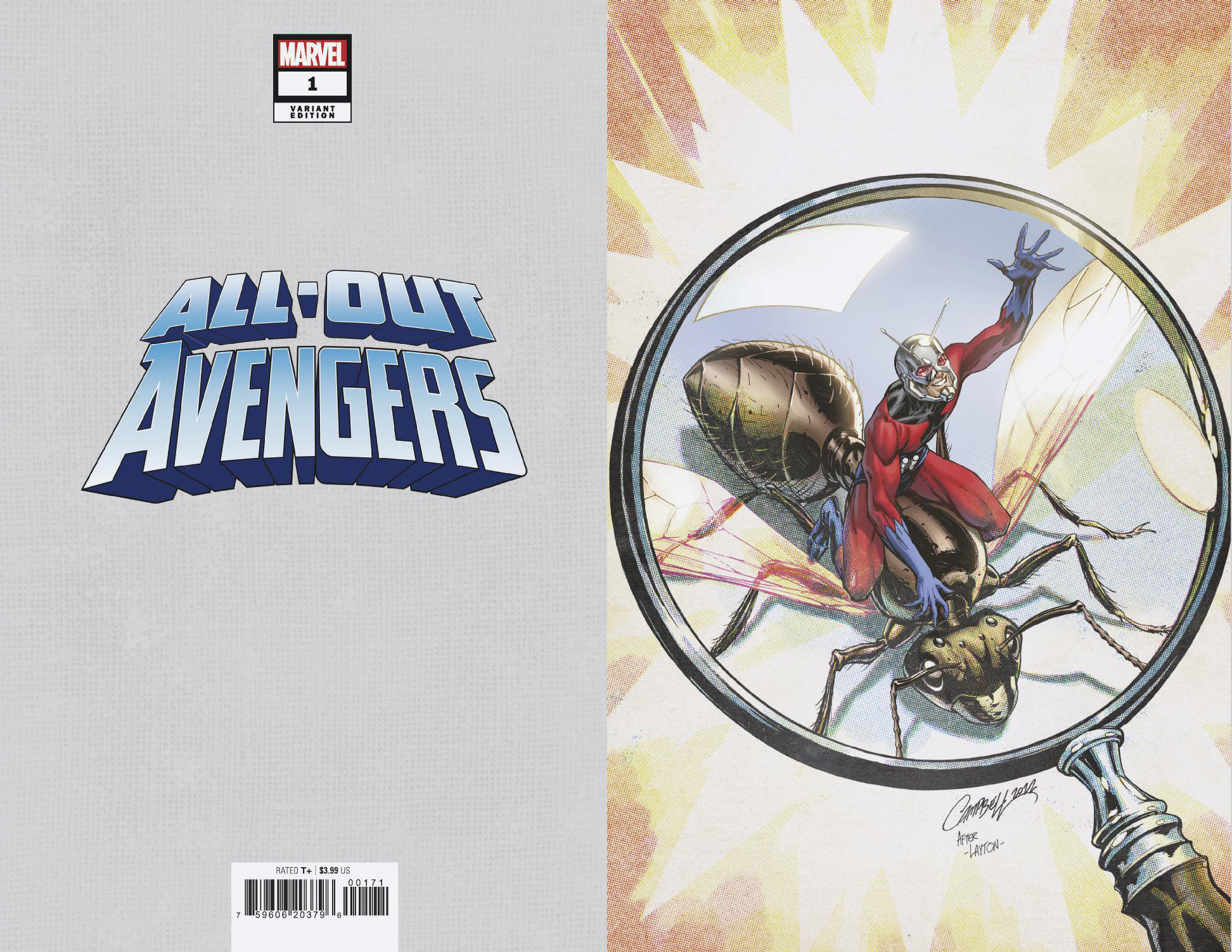All-Out Avengers #1 1 for 100 Incentive JS Campbell Virgin Variant