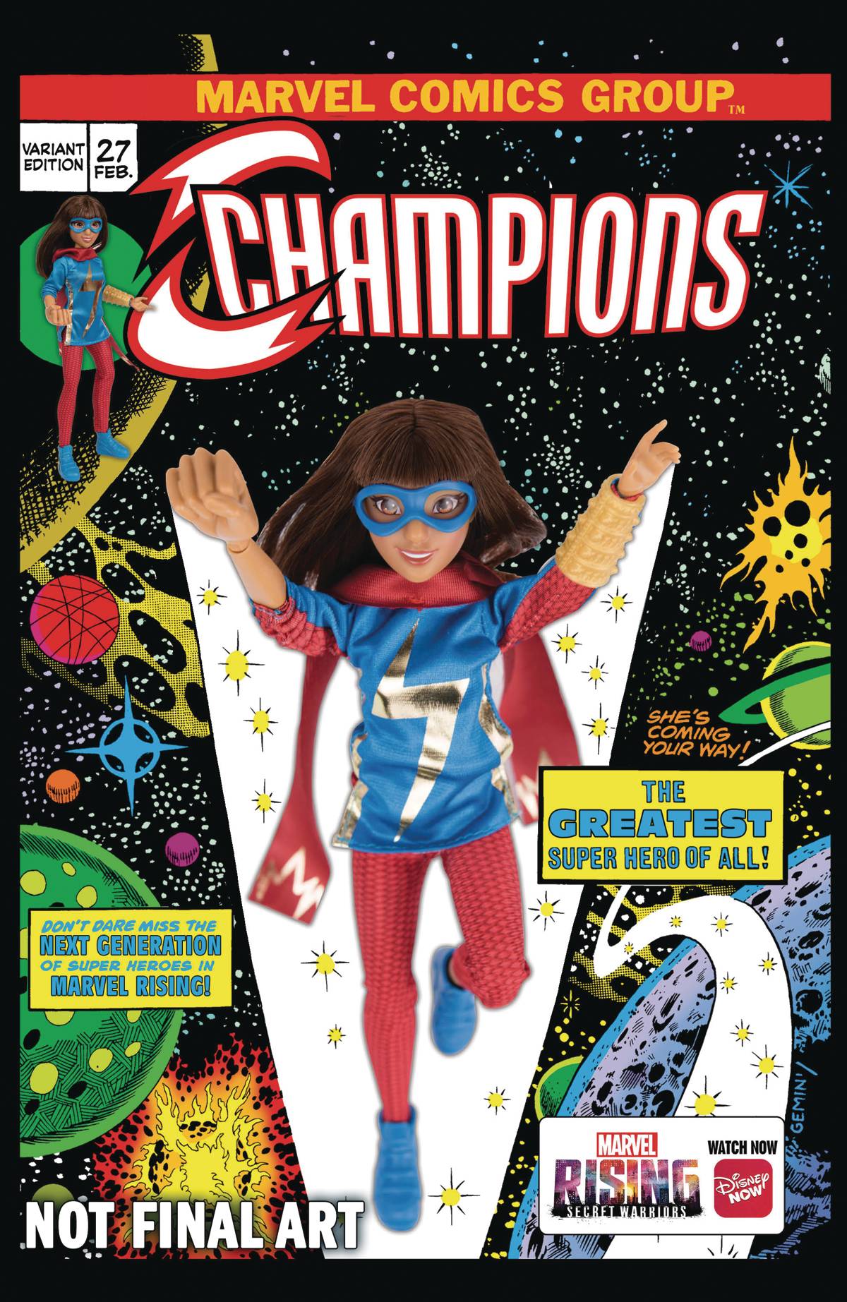 Champions #27 Marvel Rising Action Doll Homage Variant (2016)