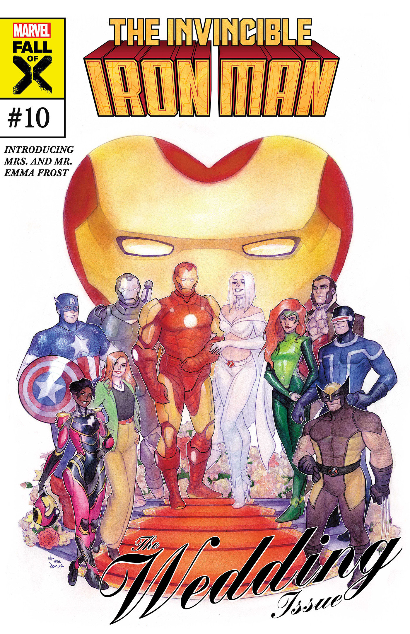 Invincible Iron Man #10 Meghan Hetrick Homage 1 for 50 Incentive B (Fall of the X-Men)