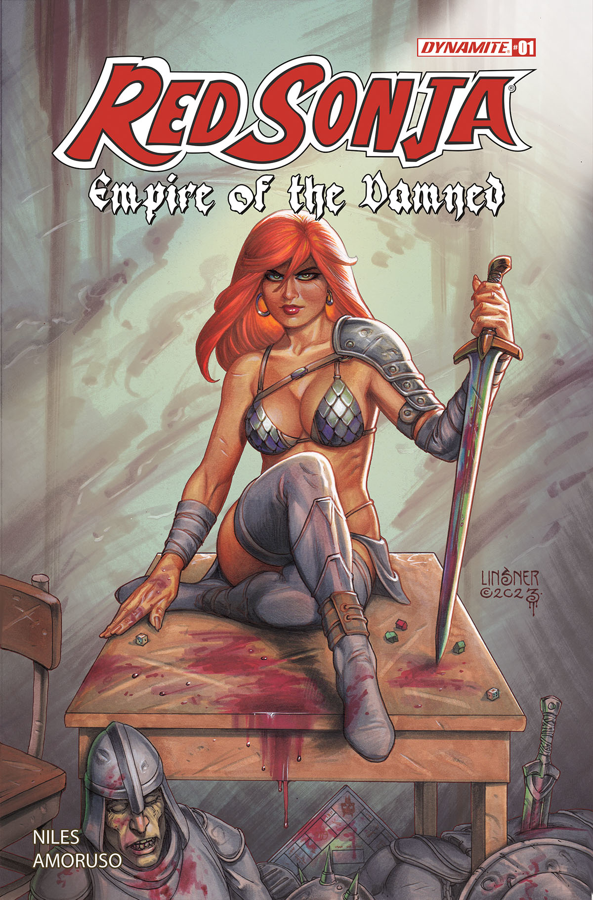 Red Sonja Empire of the Damned #1 Cover J 1 for 10 Incentive Linsner Foil