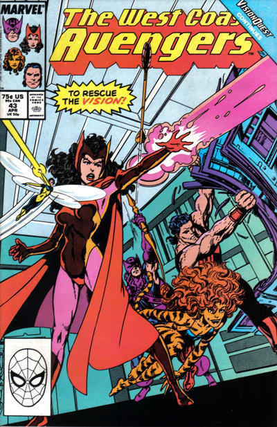 West Coast Avengers #43 [Direct]-Fine