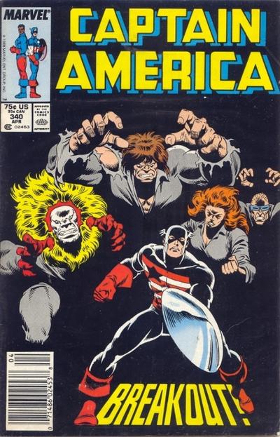 Captain America #340 [Newsstand]-Fine (5.5 – 7)