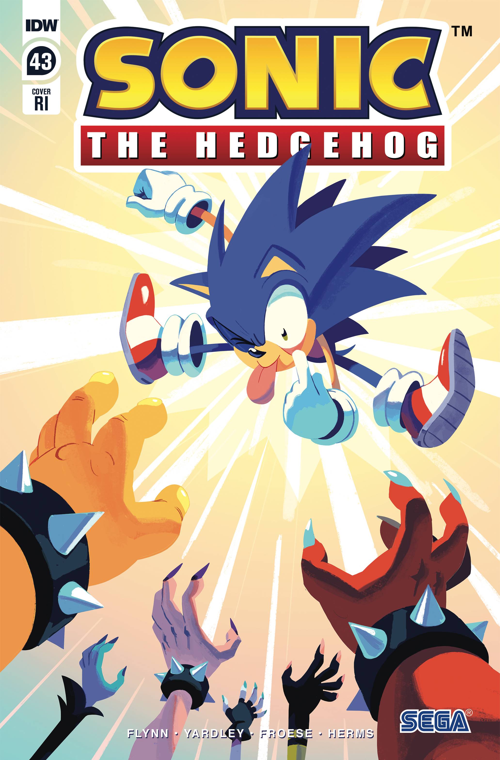 Sonic the Hedgehog #43 Cover C 1 for 10 Incentive Fourdraine
