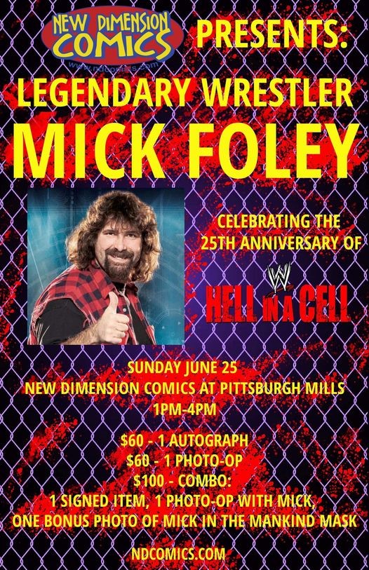 (1) Autograph/Signature Combo - Mick Foley Hiac Anniversary Signing