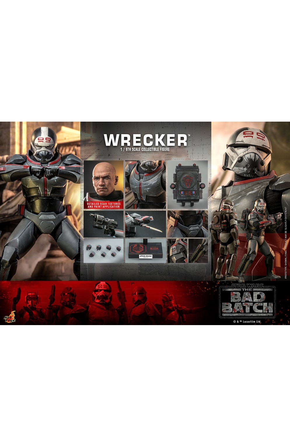 Wrecker (Star Wars The Bad Batch) Sixth Scale Figure