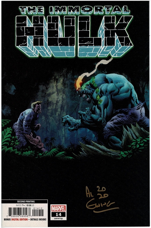 Immortal Hulk #14 [Second Printing - Kyle Hotz]-Very Fine, Signed By Al Ewing