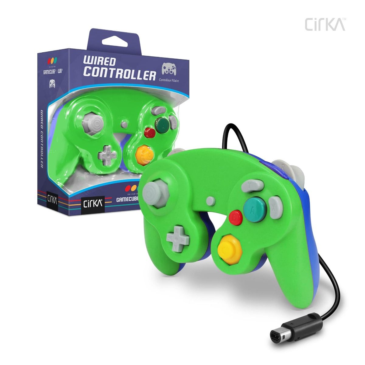 Wired Controller For Wii®/ Gamecube® (Green/ Blue) - Cirka