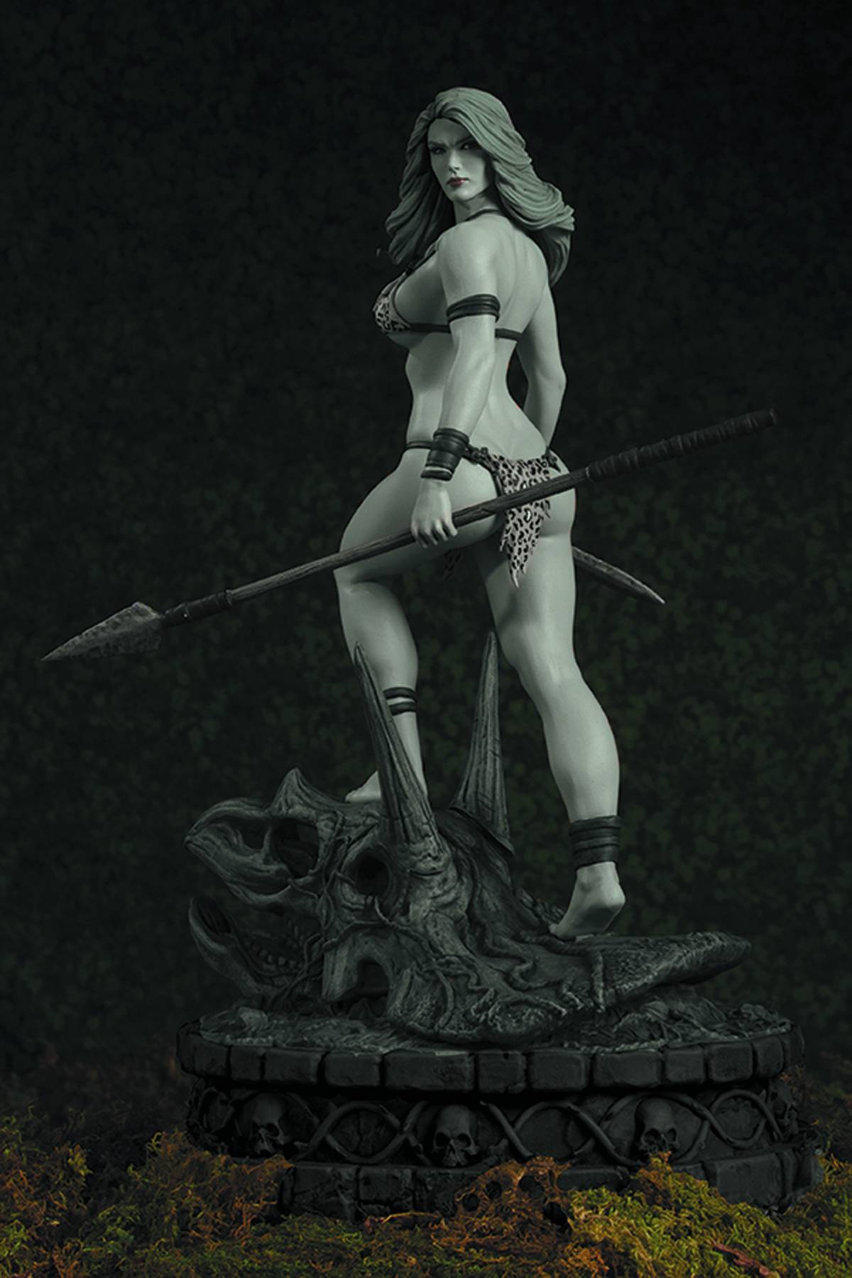 Women Dynamite Jungle Girl Statue Black & White Edition