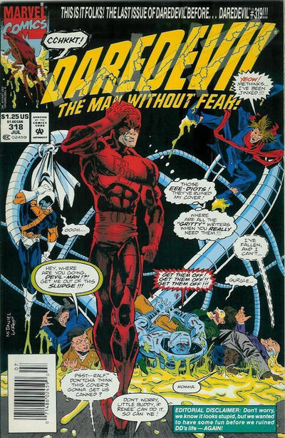 Daredevil #318 [Newsstand]-Fine (5.5 – 7)